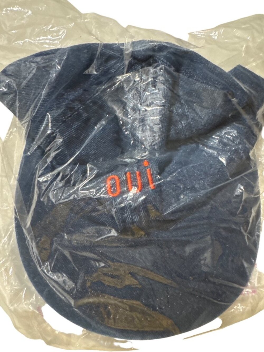Clare V Petit Oui Baseball Hat Navy Size One Size, NWT - Picture 4 of 6